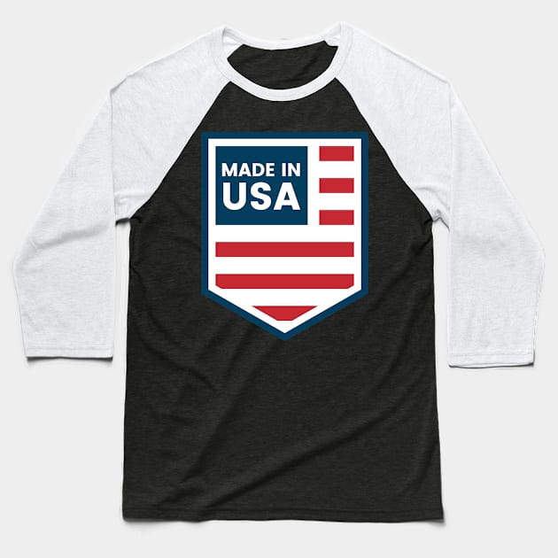 Made in usa Baseball T-Shirt by white.ink